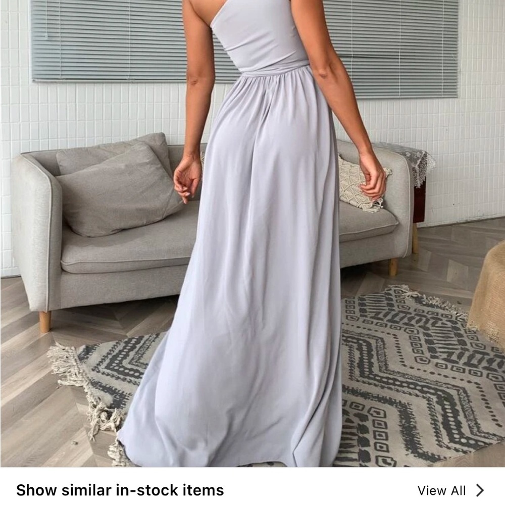 SHEIN prom or wedding guest dress. Light grey, size large - Picture 4 of 11